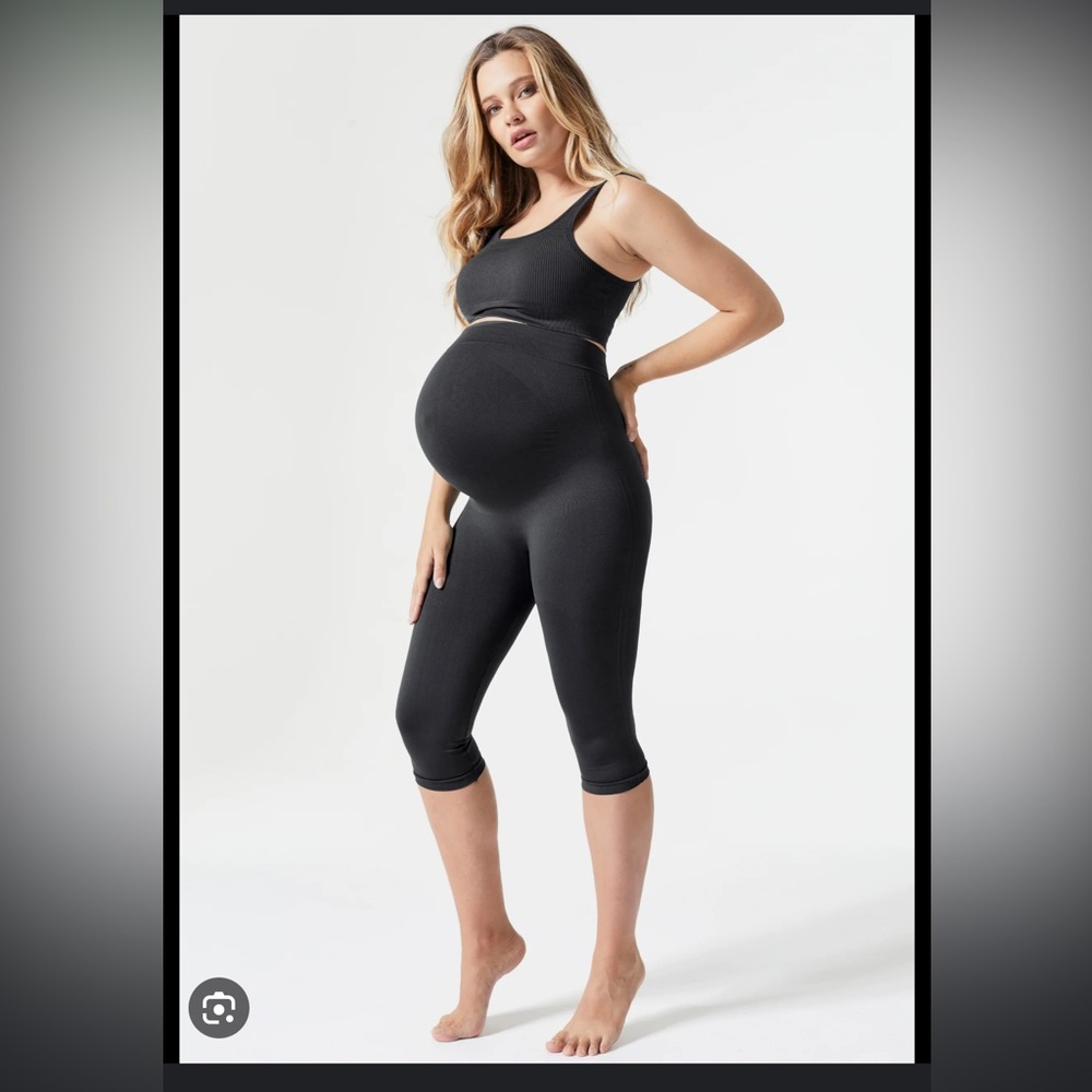 Blanqi Everyday Cropped Maternity Legging Black Size XL